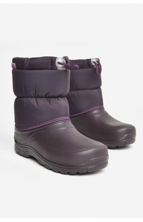 Дутики дитячі на хутрі фіолетового кольору 087 207387C