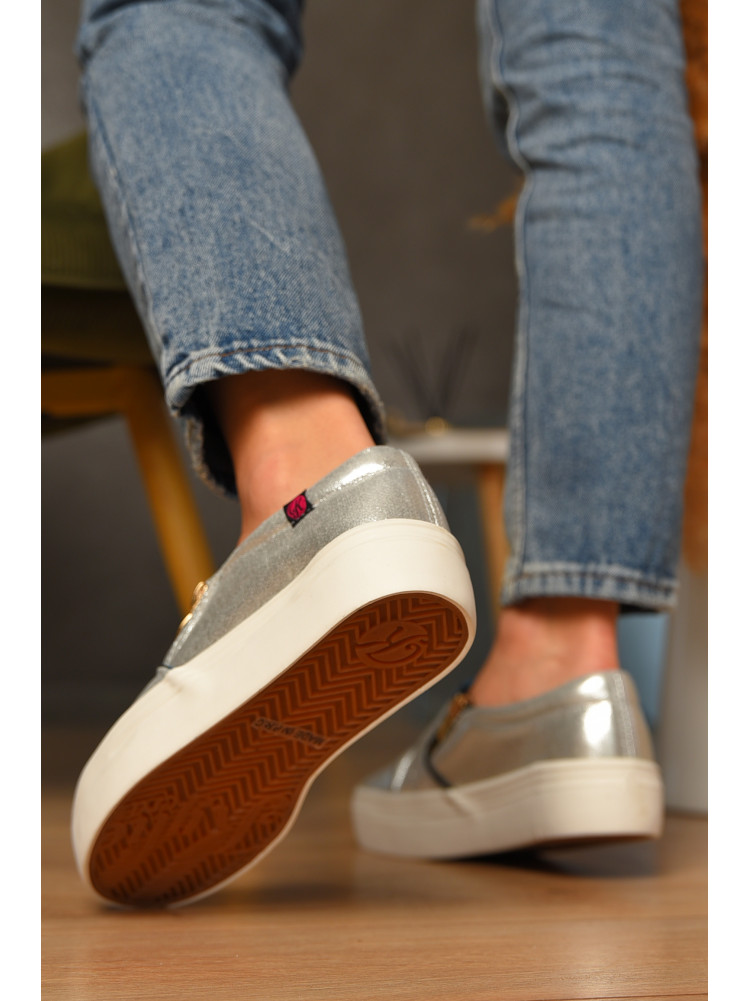 Сліпони жіночі сріблястого кольору 1560302 207433C