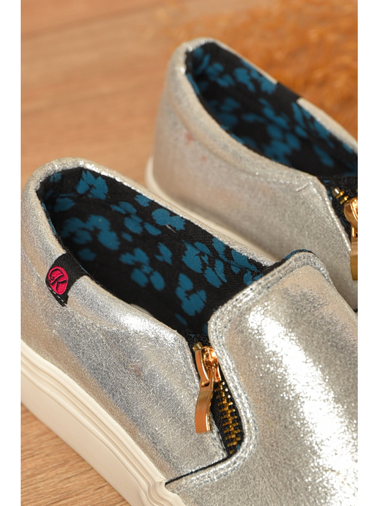 Сліпони жіночі сріблястого кольору 1560302 207433C