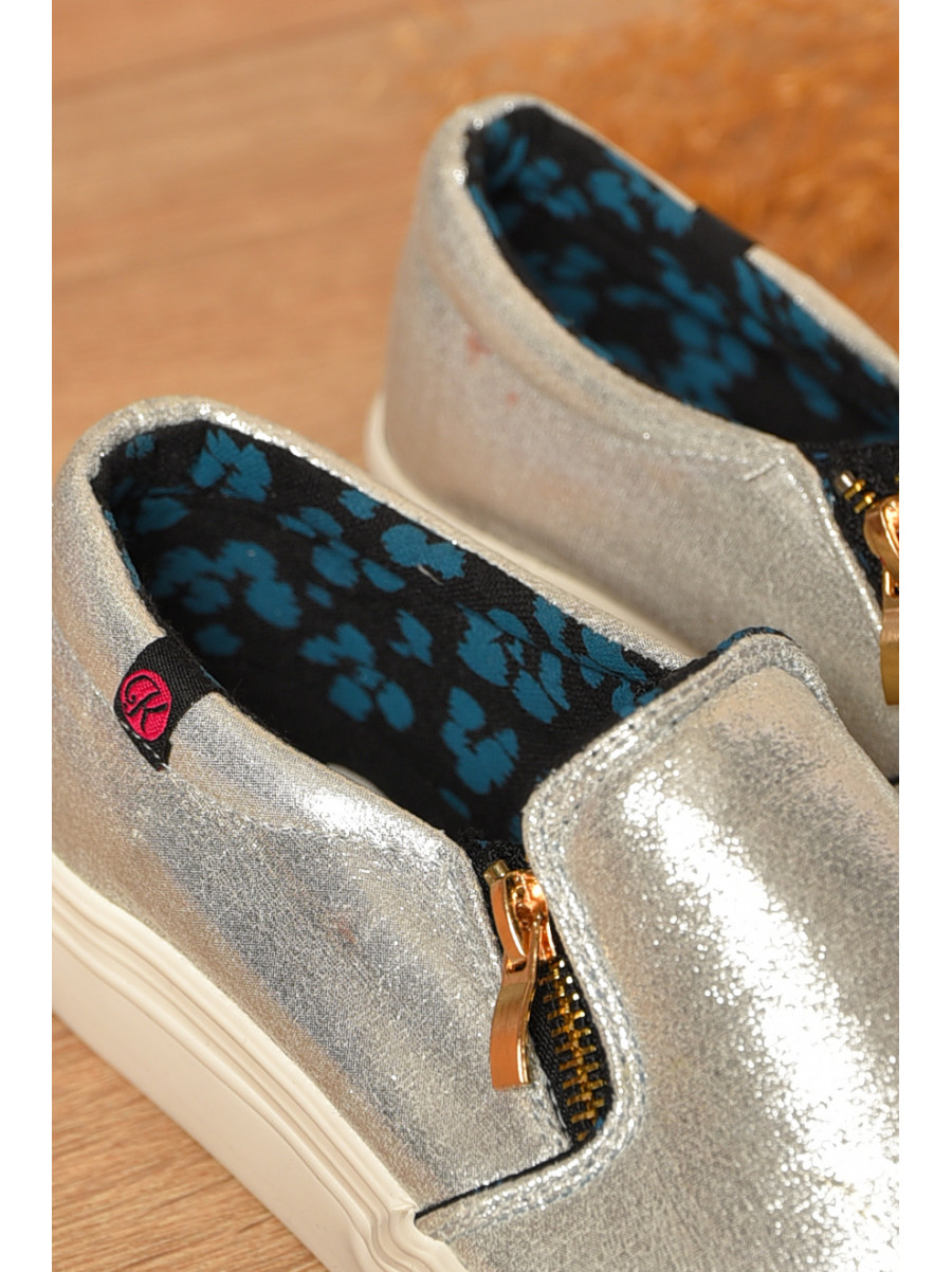 Сліпони жіночі сріблястого кольору 1560302 207433C