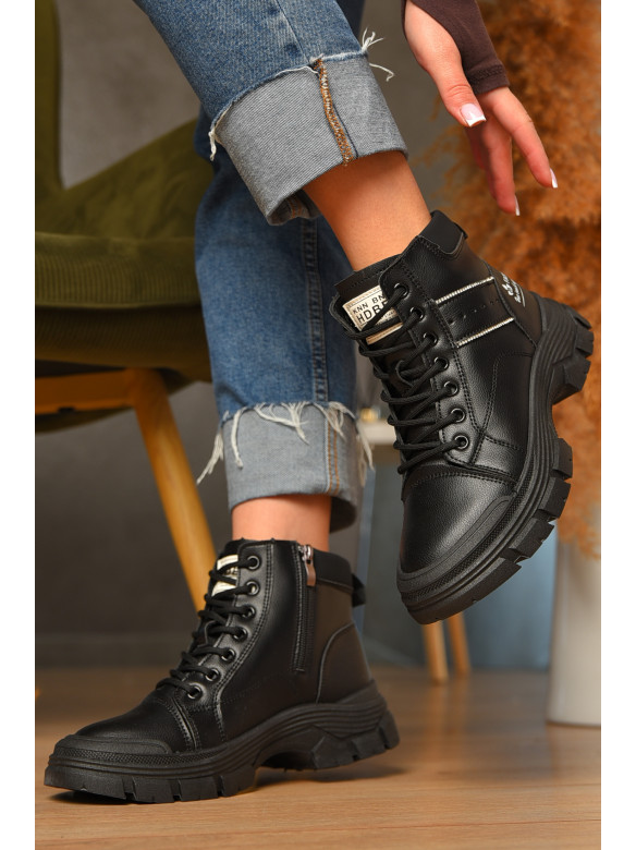 Ботинки женские эврозима черного цвета 035 207435C