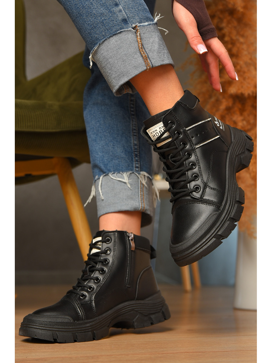 Ботинки женские эврозима черного цвета 035 207435C
