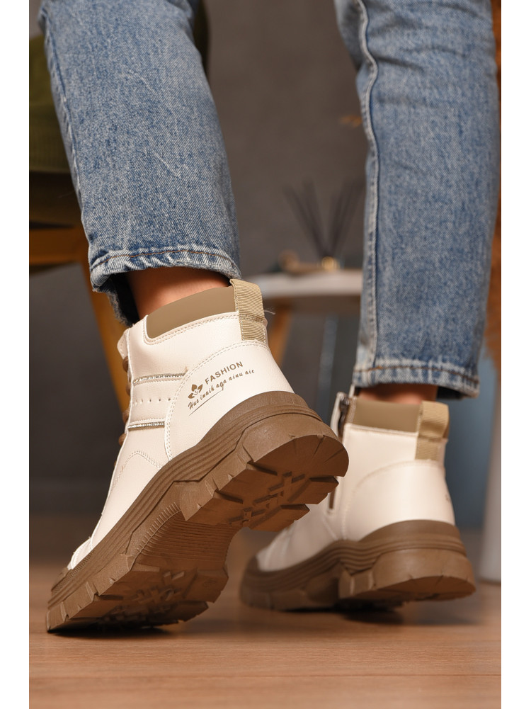 Ботинки женские эврозима светло-бежевого цвета 035-1 207438C