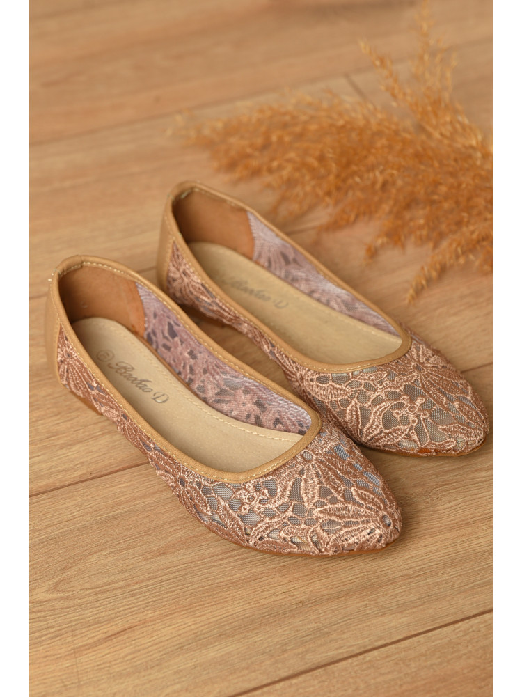 Балетки жіночі бежевого кольору 63001 207439C