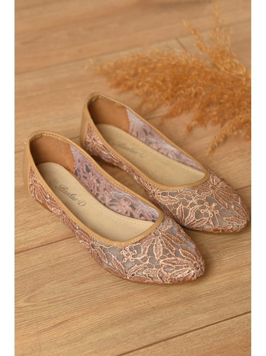 Балетки жіночі бежевого кольору 63001 207439C