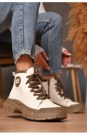 Ботинки женские эврозима светло-бежевого цвета 037-1 207441C Ботинки женские эврозима светло-бежевого цвета 037-1 207441C