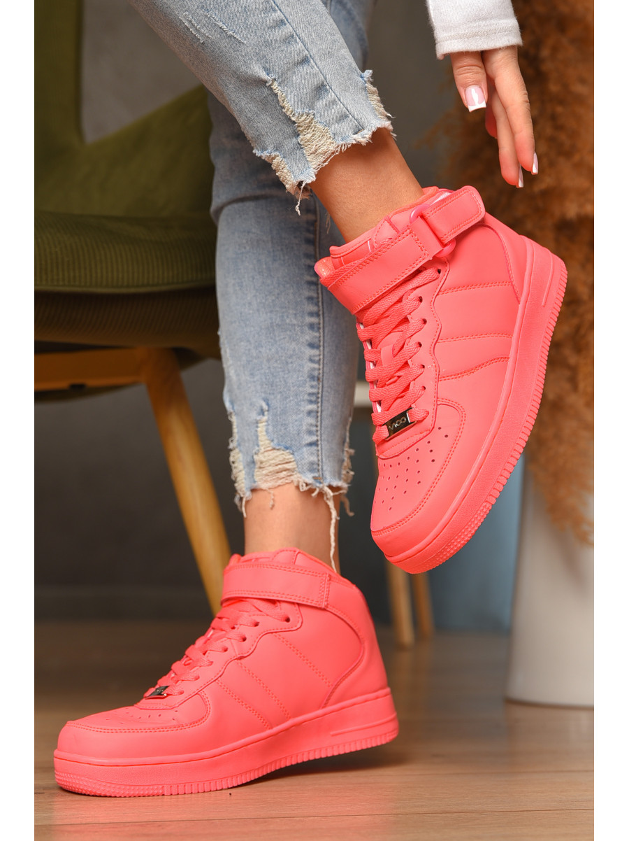 Кроссовки женские кораллового цвета 15097 207443C
