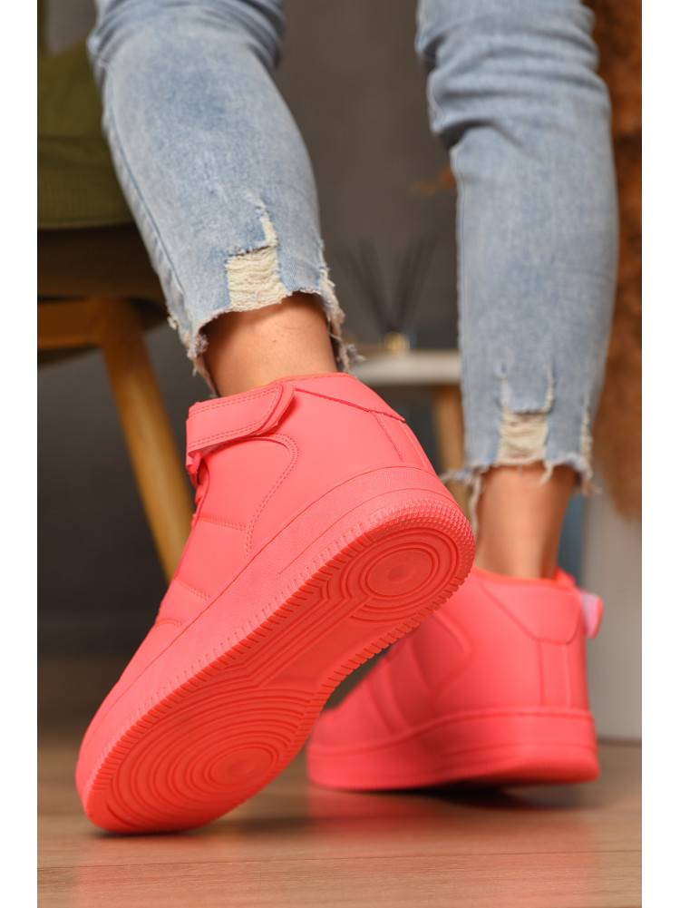 Кроссовки женские кораллового цвета 15097 207443C