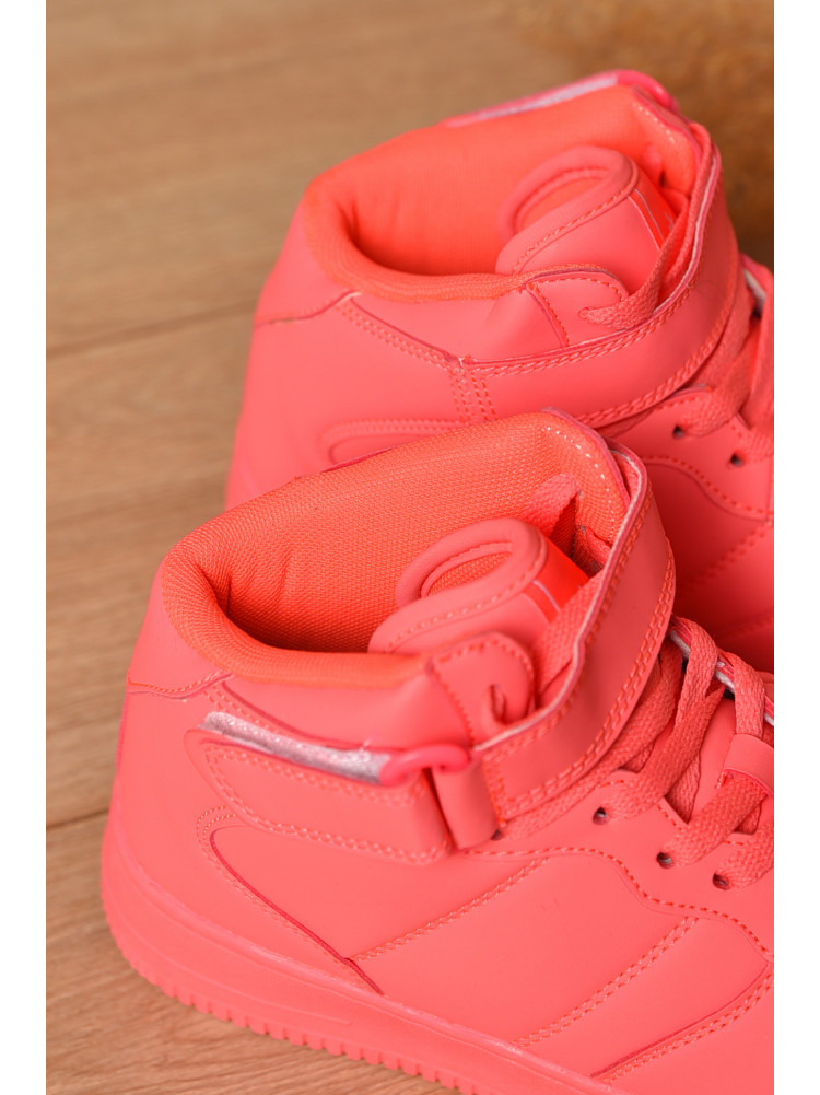 Кроссовки женские кораллового цвета 15097 207443C