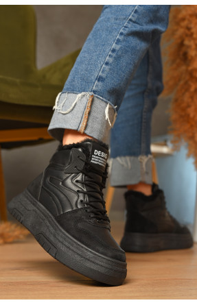 Ботинки женские зимние черного цвета 2024-5-1 207444C Ботинки женские зимние черного цвета 2024-5-1 207444C