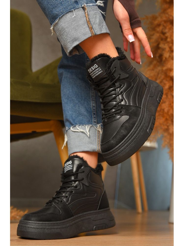 Ботинки женские зимние черного цвета 2024-5-1 207444C