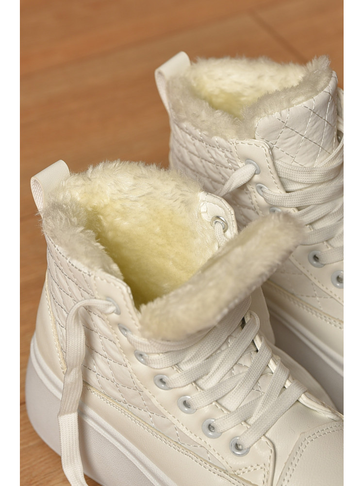 Ботинки женские зимние белого цвета 2024-20-3 207447C