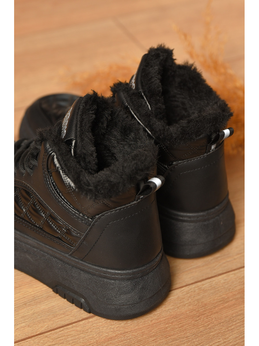 Ботинки женские зимние черного цвета 2024-6-1 207449C