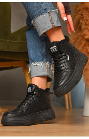 Ботинки женские зимние черного цвета 2024-3-1 207454C Ботинки женские зимние черного цвета 2024-3-1 207454C