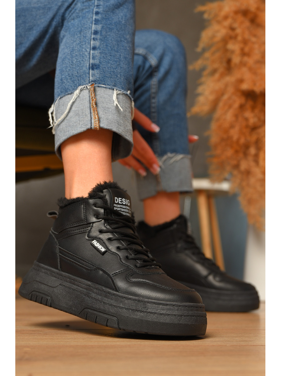 Ботинки женские зимние черного цвета 2024-3-1 207454C