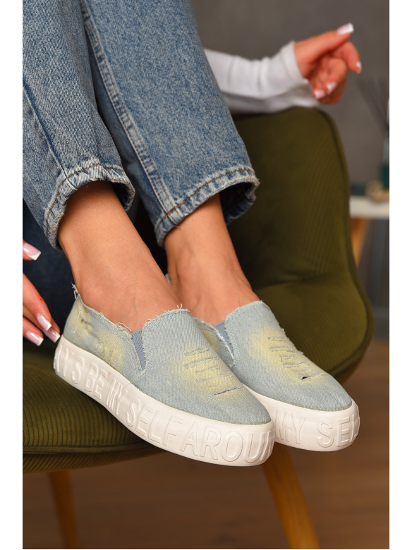 Мокасини жіночі джинсові блакитного кольору z-4 207473C