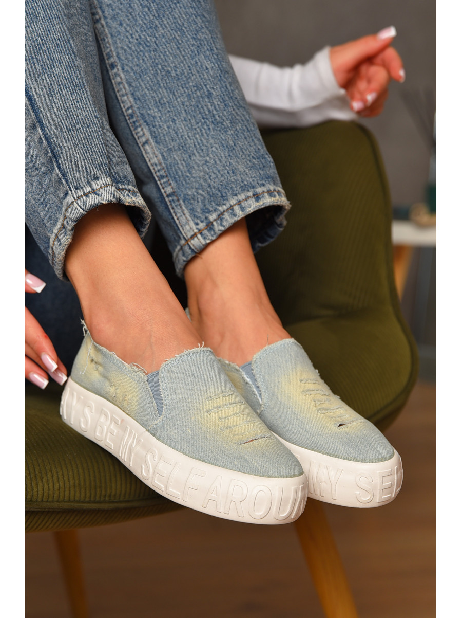 Мокасини жіночі джинсові блакитного кольору z-4 207473C