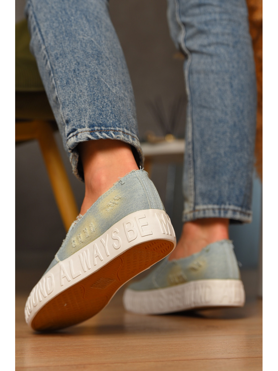 Мокасини жіночі джинсові блакитного кольору z-4 207473C