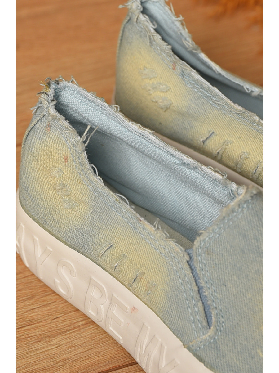 Мокасини жіночі джинсові блакитного кольору z-4 207473C