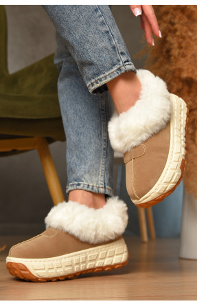 Уггі жіночі на хутрі бежевого кольору MY-16 207486C Уггі жіночі на хутрі бежевого кольору MY-16 207486C