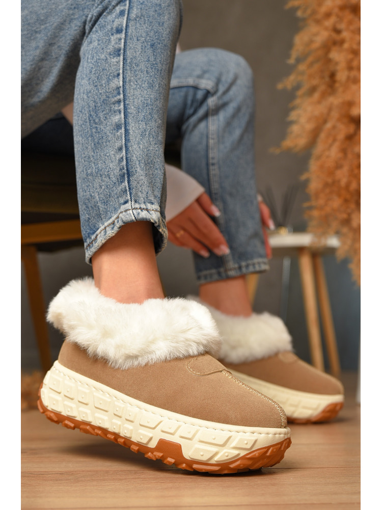 Уггі жіночі на хутрі бежевого кольору MY-16 207486C