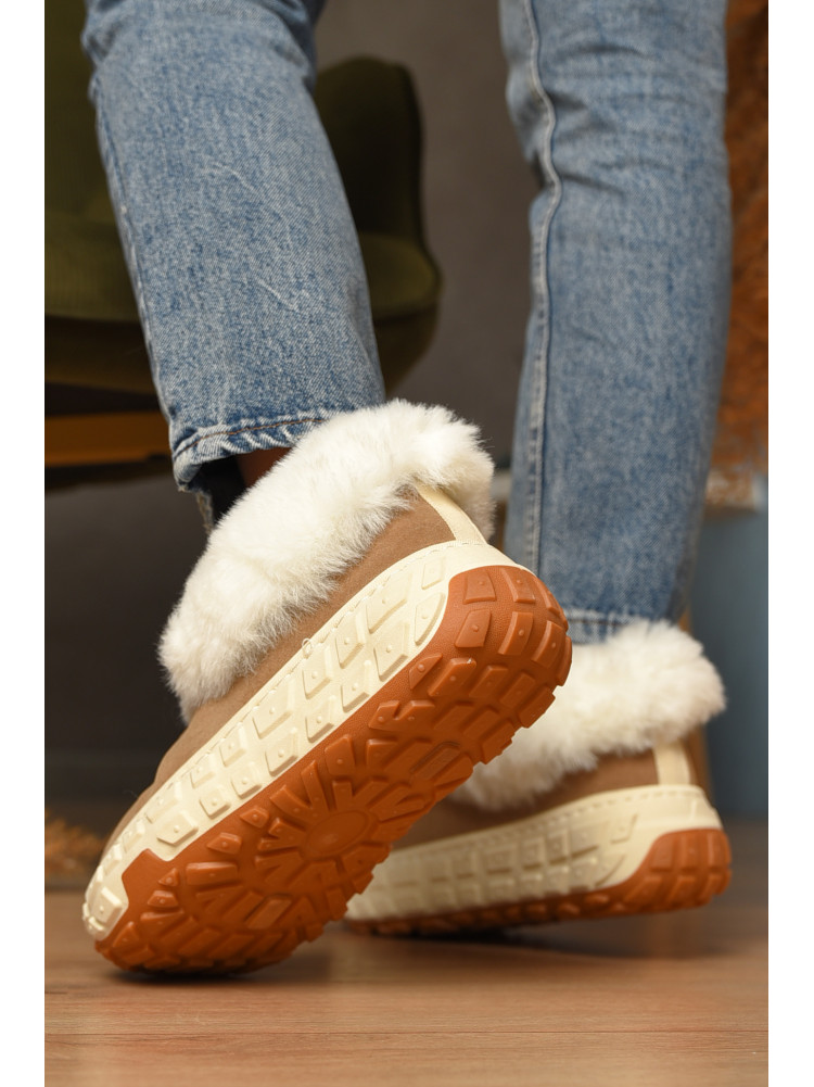 Уггі жіночі на хутрі бежевого кольору MY-16 207486C