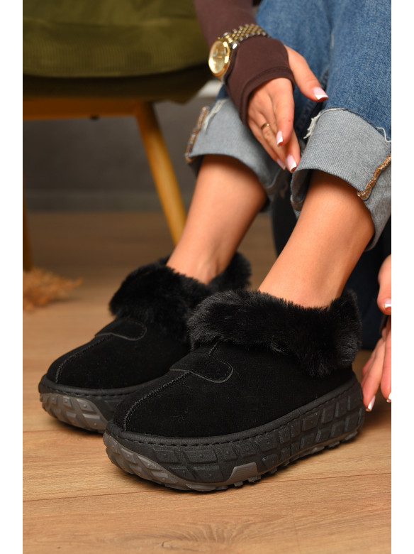 Уггі жіночі на хутрі чорного кольору MY-16 207488C
