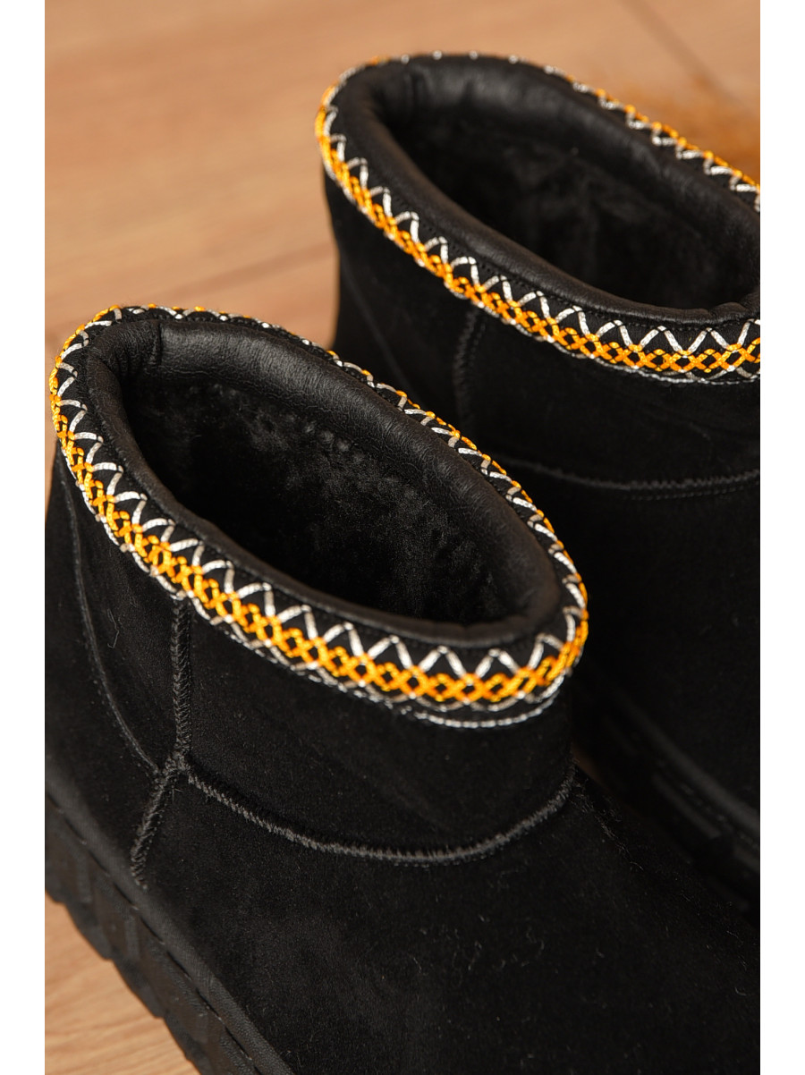 Уггі жіночі на хутрі чорного кольору MY-17 207489C