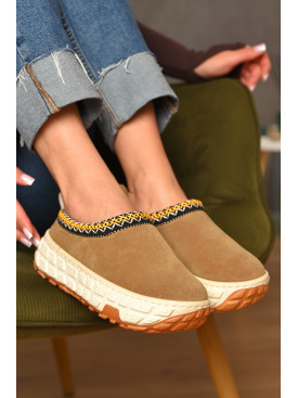 Угги женские на меху бежевого цвета MY-1 207494C