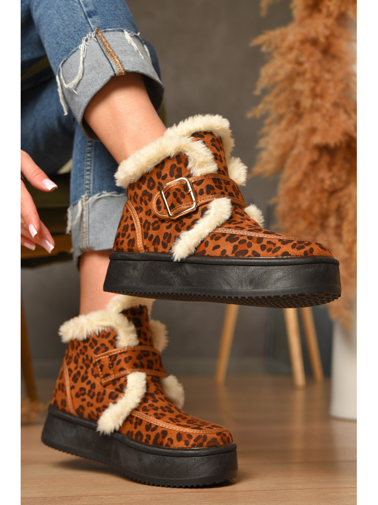 Уггі жіночі на хутрі коричневого кольору HY-56 207500C