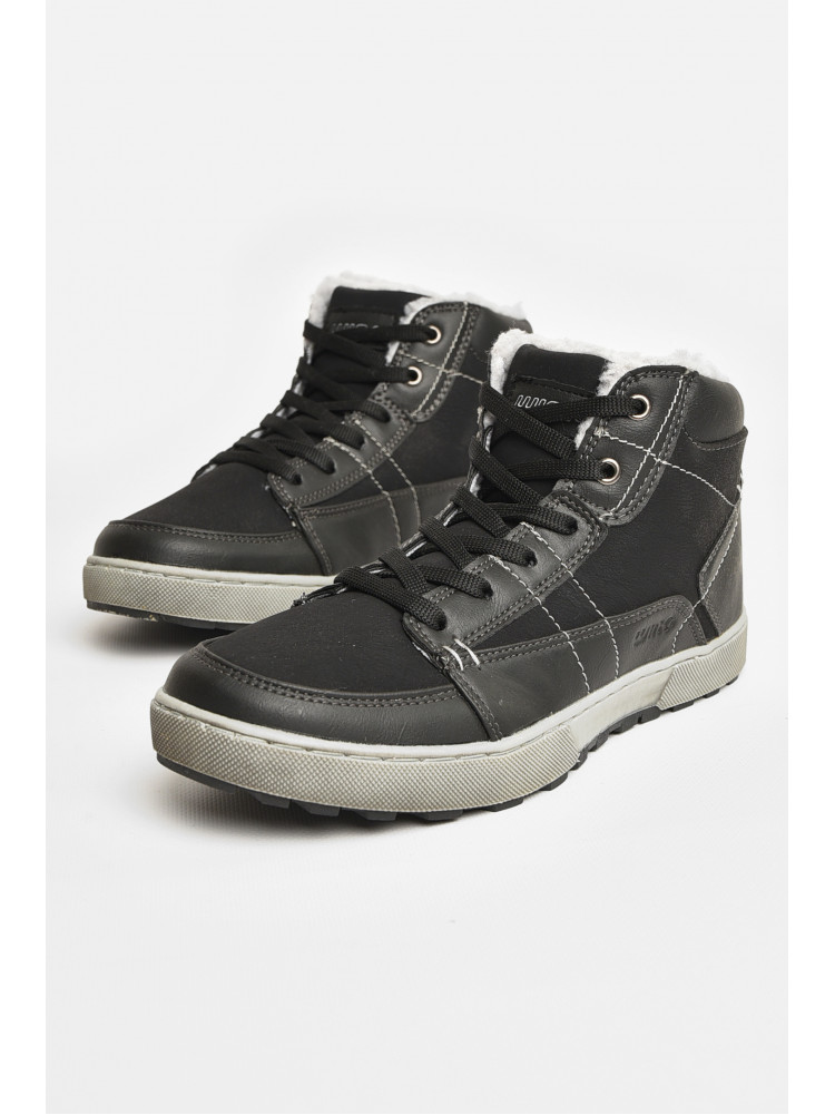 Черевики підліткові зима чорного кольору на шнурівці 3127-1 207508C