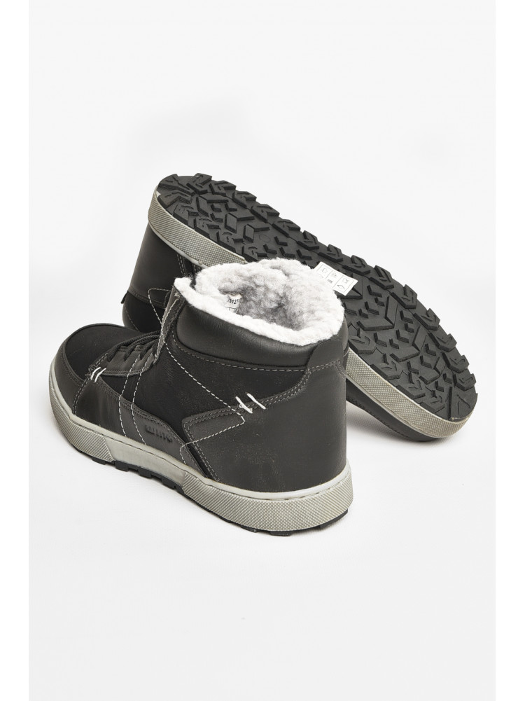 Черевики підліткові зима чорного кольору на шнурівці 3127-1 207508C