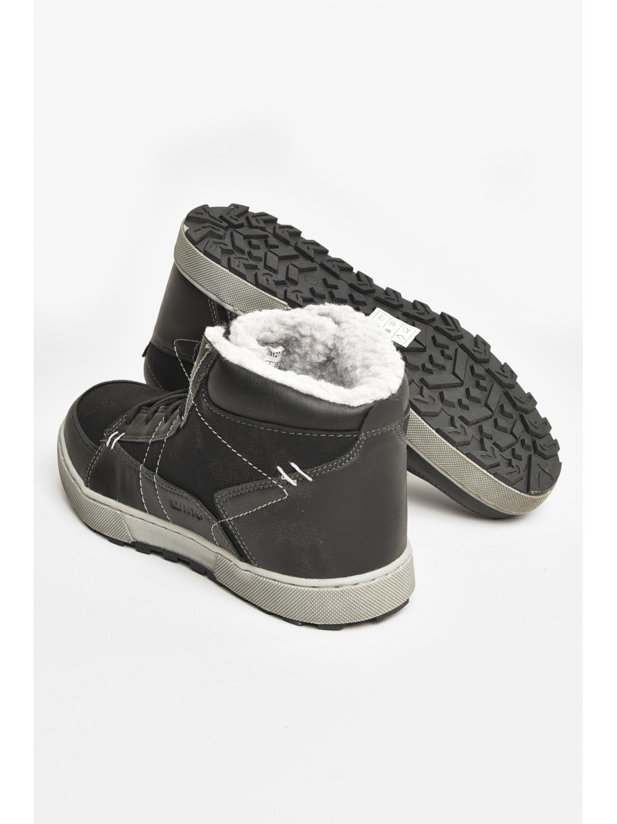 Черевики підліткові зима чорного кольору на шнурівці 3127-1 207508C