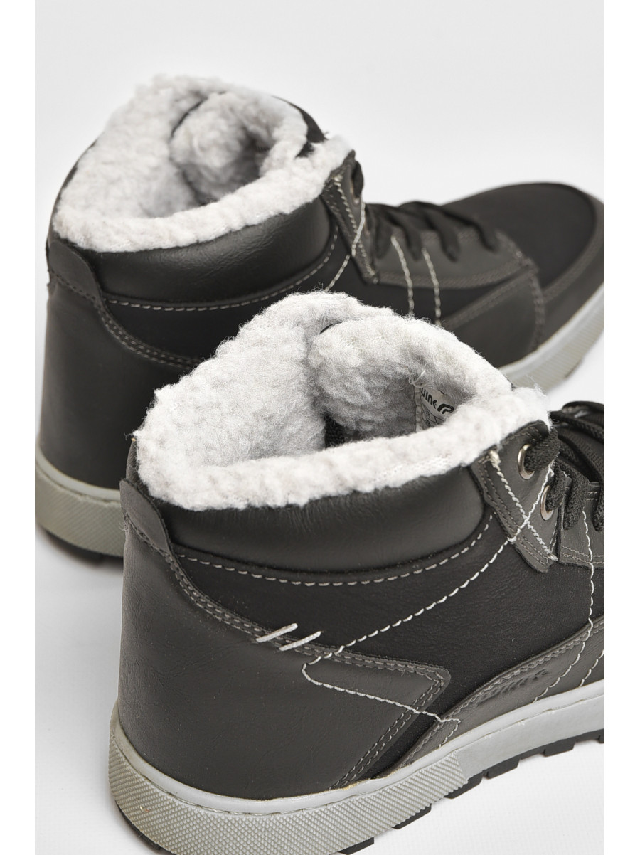 Черевики підліткові зима чорного кольору на шнурівці 3127-1 207508C