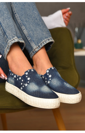 Мокасини жіночі джинсові синього кольору BL-302 207515C Мокасини жіночі джинсові синього кольору BL-302 207515C