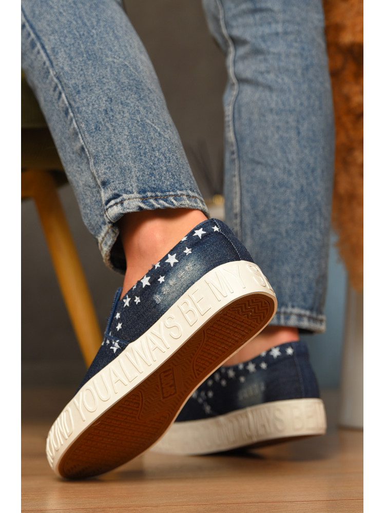 Мокасини жіночі джинсові синього кольору BL-302 207515C