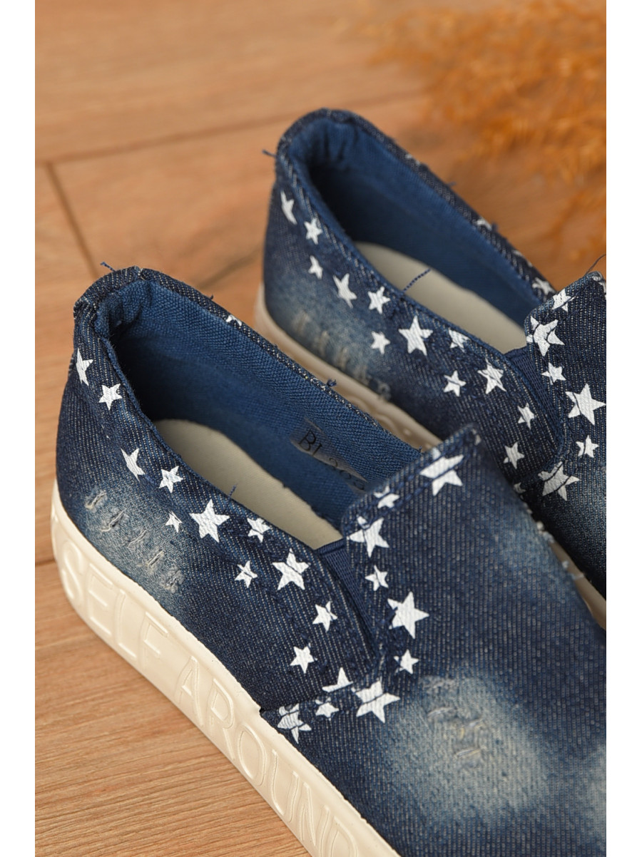 Мокасини жіночі джинсові синього кольору BL-302 207515C