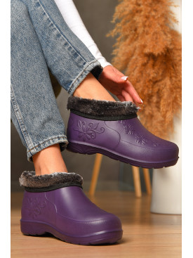 Калоші жіночі на хутрі фіолетового кольору Payas квітка 207520C Калоші жіночі на хутрі фіолетового кольору Payas квітка 207520C