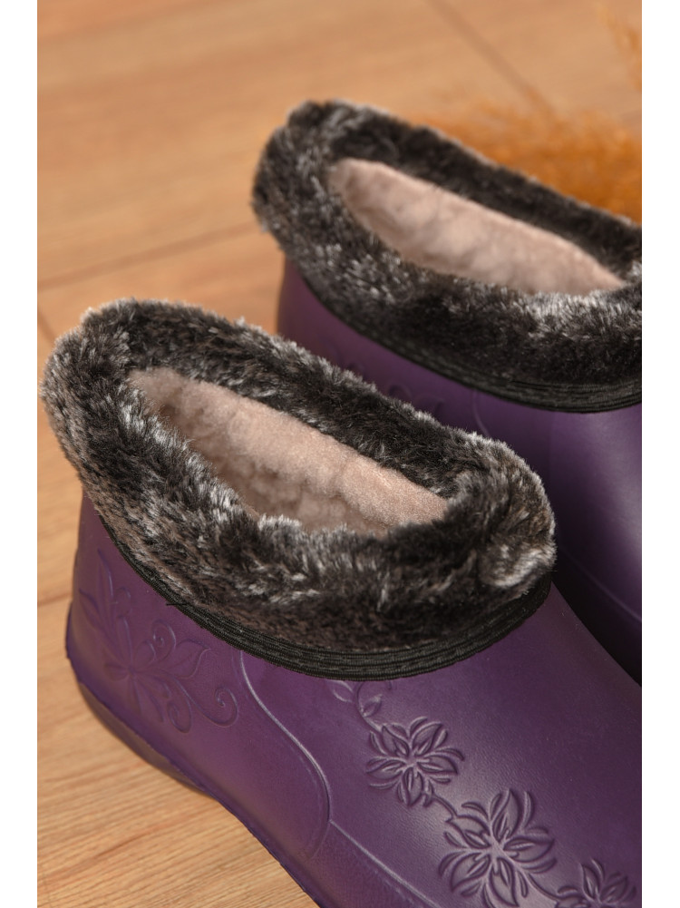 Калоші жіночі на хутрі фіолетового кольору Payas квітка 207520C