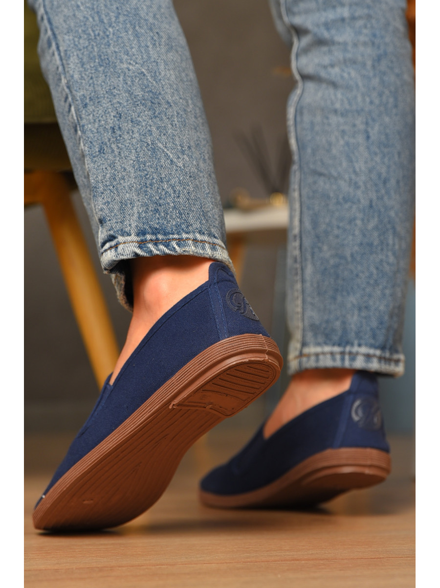 Мокасини жіночі джинсові темно-синього кольору 30201 207529C