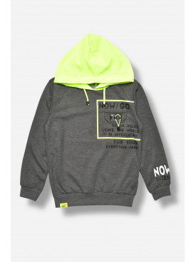 Кофта детская для мальчика серого цвета с принтом 2668 207535C Кофта детская для мальчика серого цвета с принтом 2668 207535C