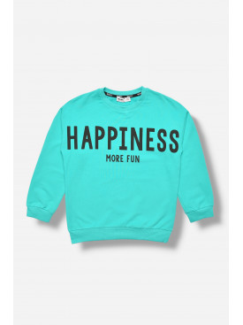 Кофта дитяча для хлопчика бірюзового кольору з принтом 31104 207538C Кофта дитяча для хлопчика бірюзового кольору з принтом 31104 207538C