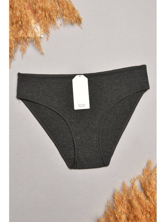 Труси жіночі однотонні темно-сірого кольору 9145 207539C Труси жіночі однотонні темно-сірого кольору 9145 207539C