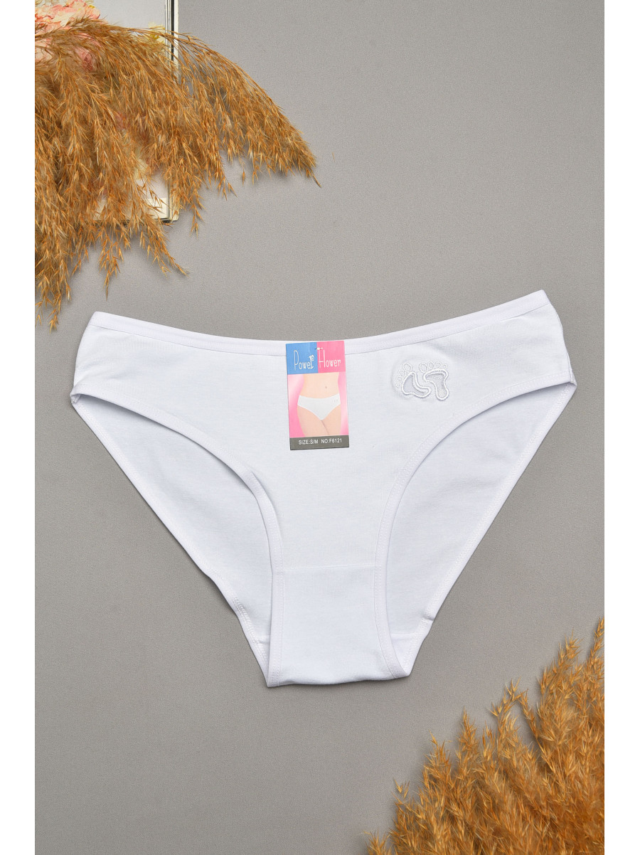Труси жіночі однотонні білого кольору 6121 207545C Труси жіночі однотонні білого кольору 6121 207545C