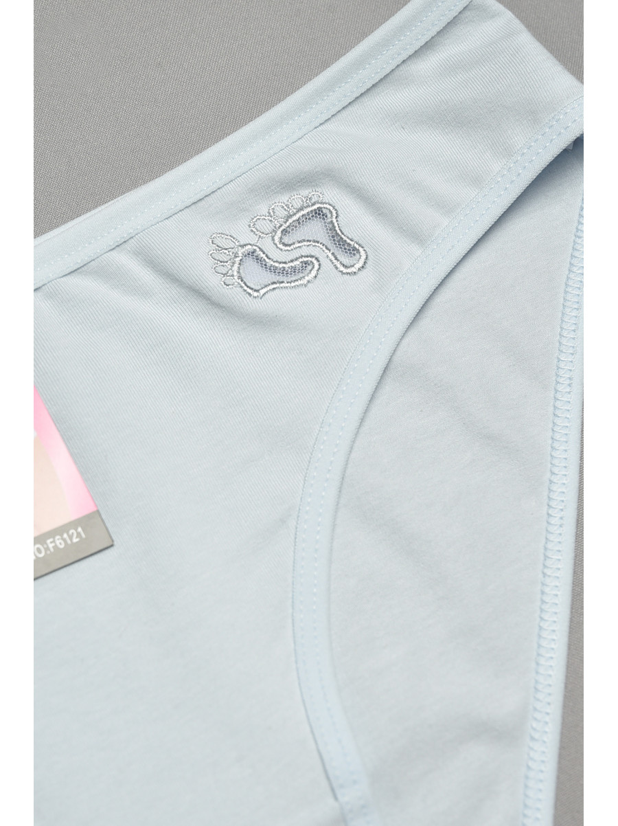 Труси жіночі однотонні світло-блакитного кольору 6121 207546C Труси жіночі однотонні світло-блакитного кольору 6121 207546C