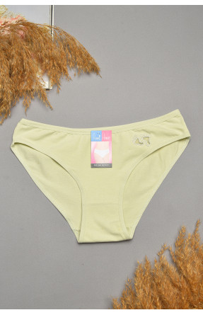 Труси жіночі однотонні світло-оливкового кольору 6121 207547C