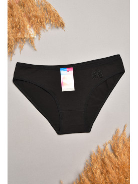 Труси жіночі однотонні чорного кольору 6121 207548C Труси жіночі однотонні чорного кольору 6121 207548C