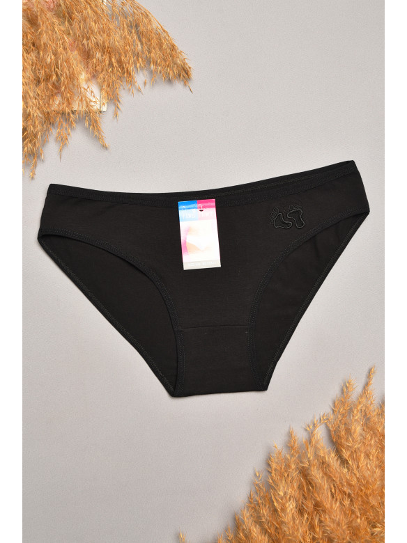 Труси жіночі однотонні чорного кольору 6121 207548C Труси жіночі однотонні чорного кольору 6121 207548C