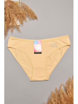 Трусы женские однотонные бежевого цвета 6121 207549C