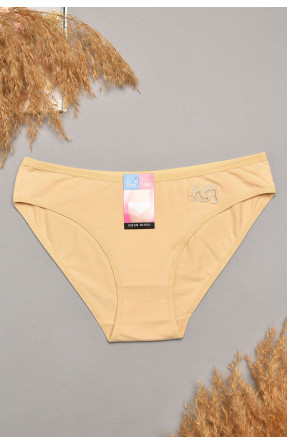 Трусы женские однотонные бежевого цвета 6121 207549C
